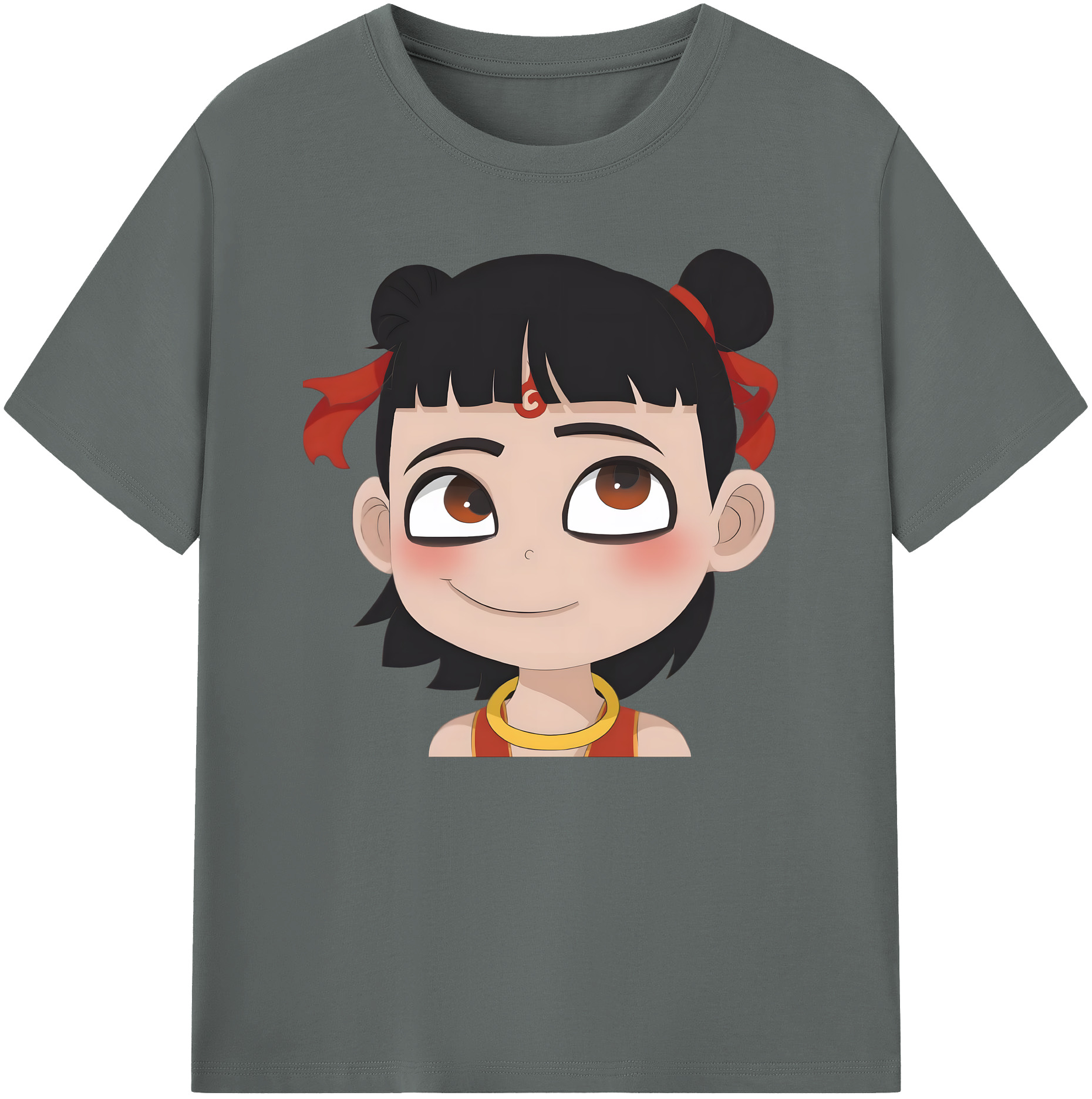 （画像用） Ne Zha 2 ナタ 魔童の大暴れ 綿100％ メンズ半袖Tシャツ｜肌触りやわらか＆通気性